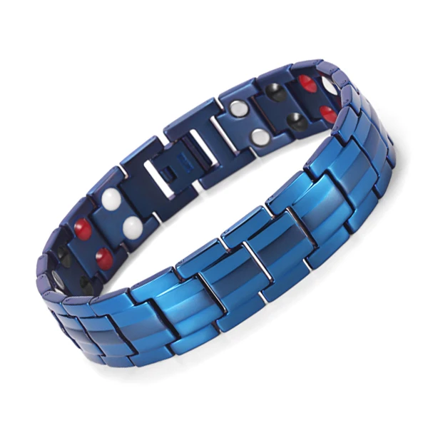 1537BL bracelet Rainso модные украшения Исцеление ель Магнитная Титан био энергии браслет для мужчин приборы измерения артериального давления аксессуар - Окраска металла: 1537BL bracelet