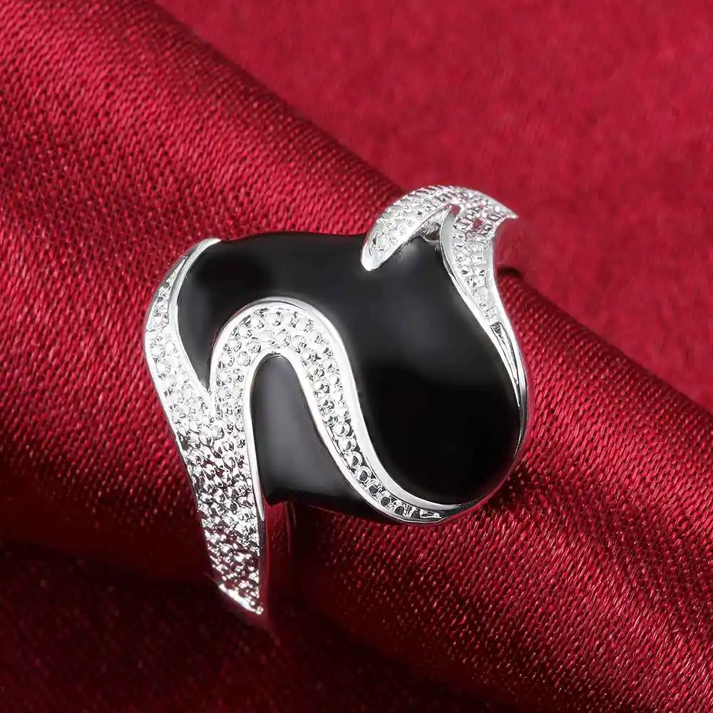 Лучшие друзья посеребренное кольцо эллиптический камень опал Свадебные