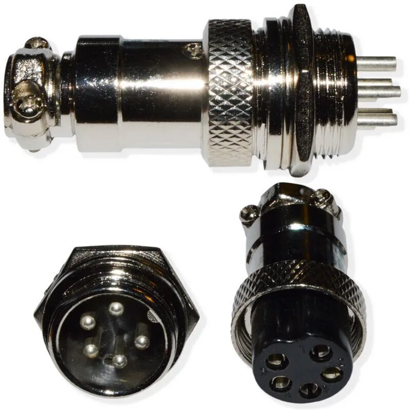 (5 шт.) авиационный штекер 5 контактов гнездо панель металлический провод разъем 16