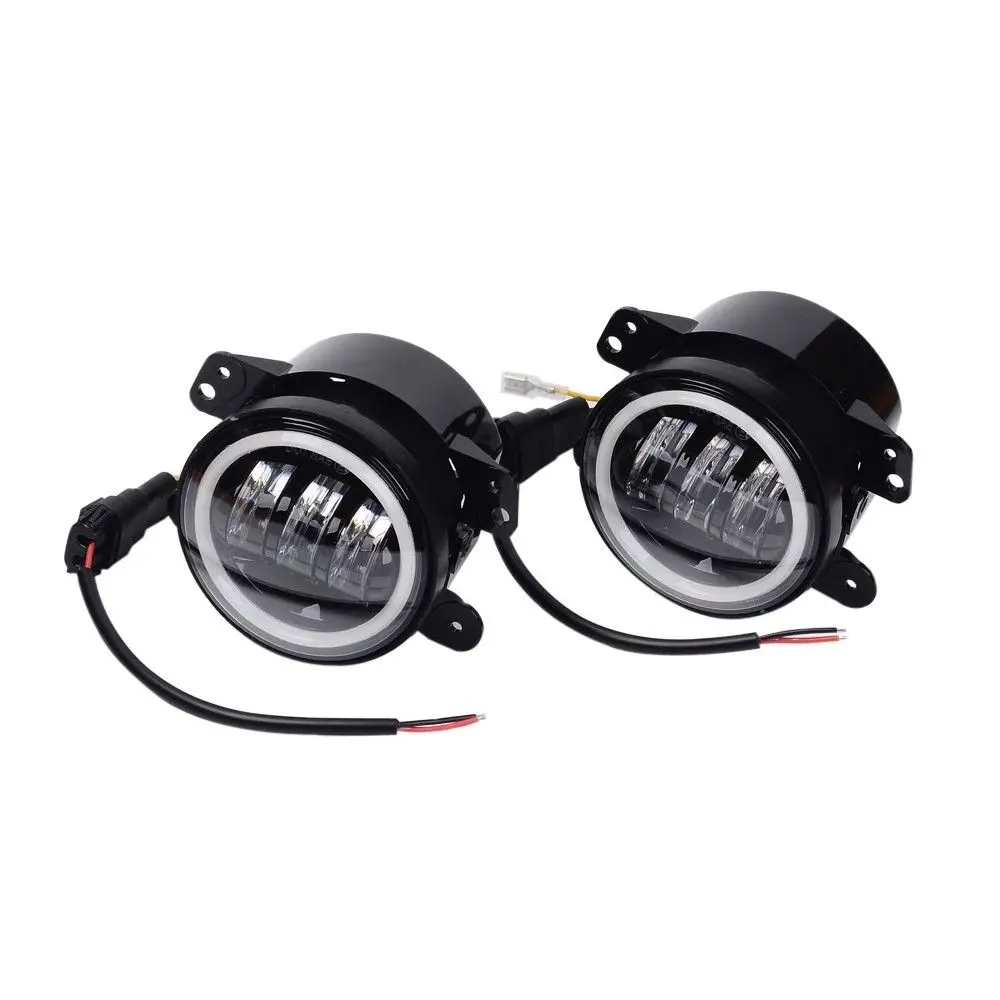 Marloo 4pcs Set 7 Inch Headlight DRL Signal Lights With 4" Halo Fog Lamp Combo For Jeep Wrangler Jk 2007- 2018 New | Автомобили и