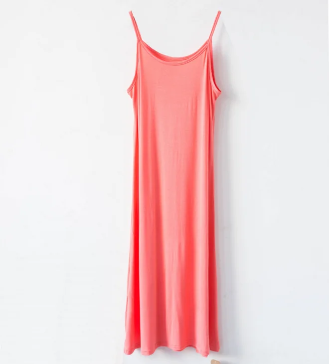 Длинные платья на бретельках из модала хлопковое платье без рукавов для дома