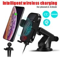 qi wireless car charger automatic car wireless charger fast wireless charging for iphone 8xmax samsung phone holder