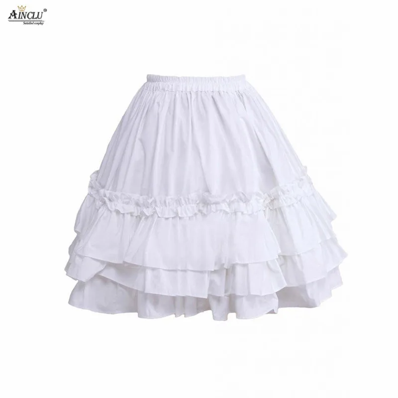 Ainclu XS-XXL Женская хлопковая белая многослойная кружевная отделка и верхняя одежда