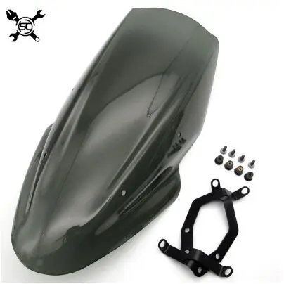 Мотоцикл спортивный ветровое стекло козырек стиль подходит для Kawasaki Z650 17'-19' Z 650 - Цвет: Smoke (Lengthen)