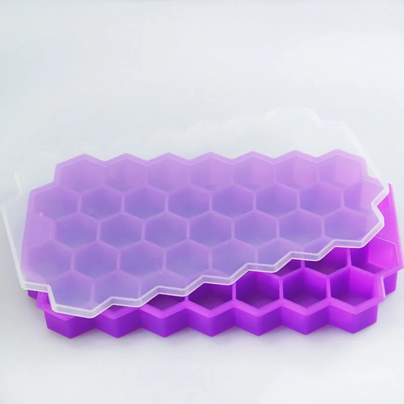 DIY Ice Cube Плесень 37 сетка соты льда лоток силиконовые формы Кухня бар питьевой