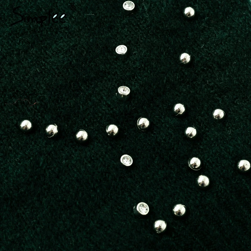 Женский свитер Simplee большого размера пуловер с высоким воротом и рукавами