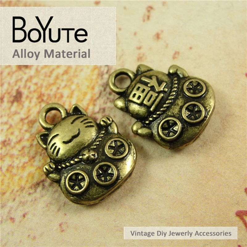 BoYuTe (100 шт./лот) 12*15 мм античный бронзовый сплав цинка Подвески Mammon Diy Ювелирные