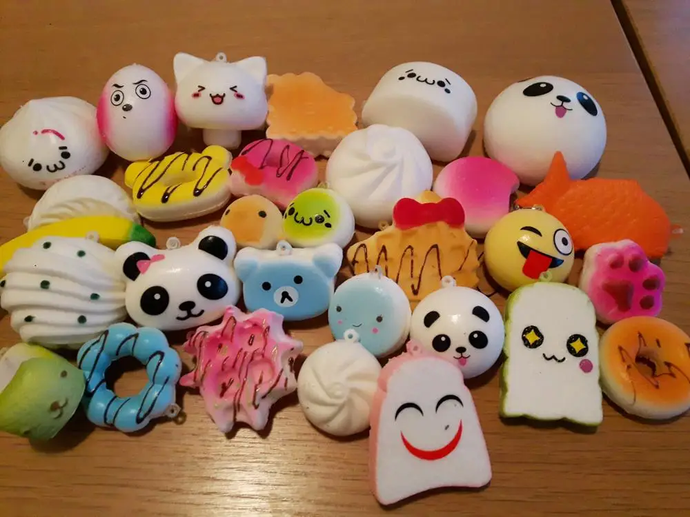 40/30/20/10 шт. DIY Симпатичный мини Милая Подвеска для телефона панда замедлить рост мягкими Симпатичные мягкие мини-хлеб/Торт/Мороженое телефон ремешок