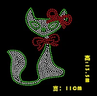 2pclot bowknot fox iron on applique patches hot fix rhinestone transfer motifs for childrens clothes shirt