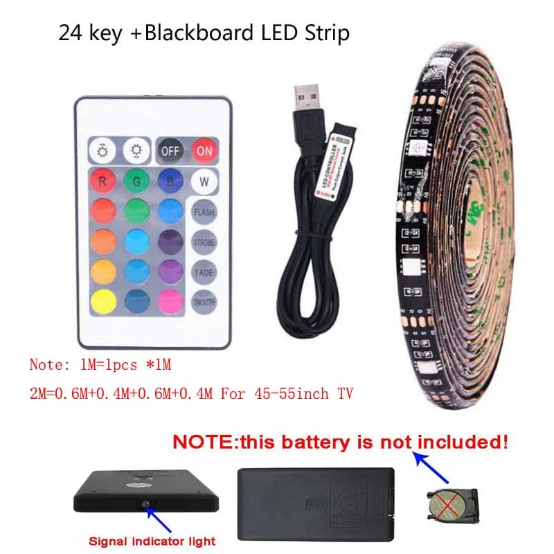 USB Светодиодная лента лампа 5050SMD DC5V гибкая светодиодная 1 м 2 HDTV ТВ Настольный