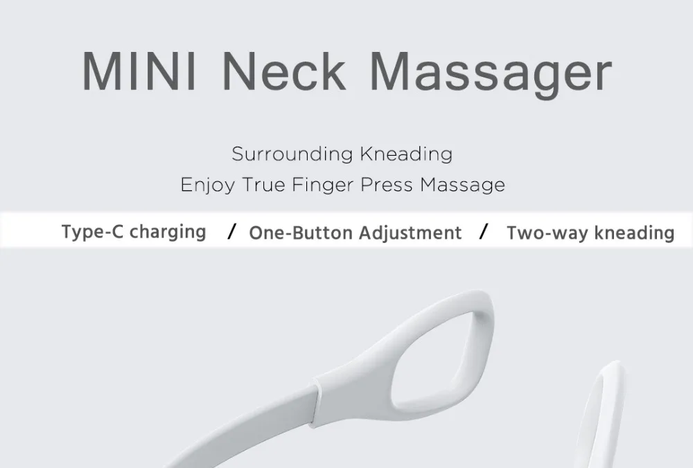 Xiaomi MINI Neck Assager Shiatsu Массаж двухстороннее разминание тип-c зарядка трехскоростной режим переключение одной кнопкой умный дом инструменты