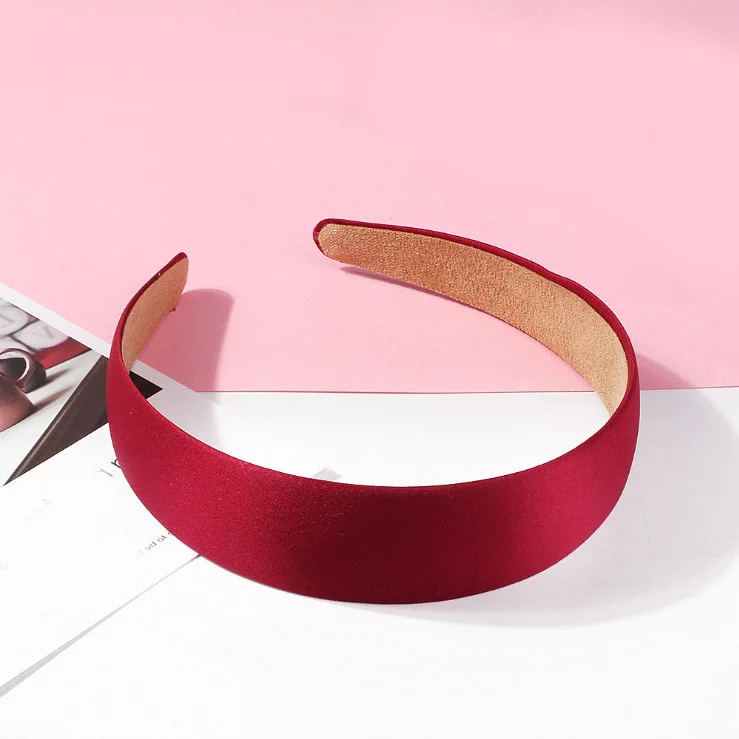 Красный Black Headbands for Women Bezel Hair Accessories Girls Cover Hairband Female Korean Style Fashion Headwear VERVAE - Цвет: Красный