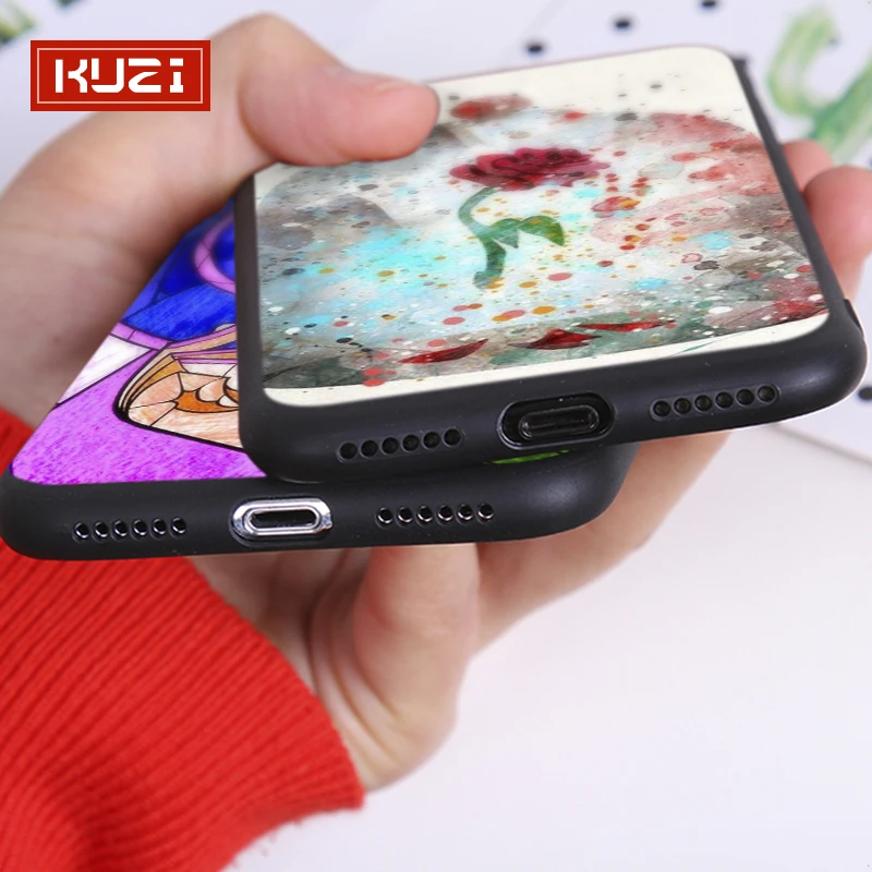 Роскошный чехол Beauty and The Beast для IPhone X XS 8 7 6 6s Plus мягкий силиконовый