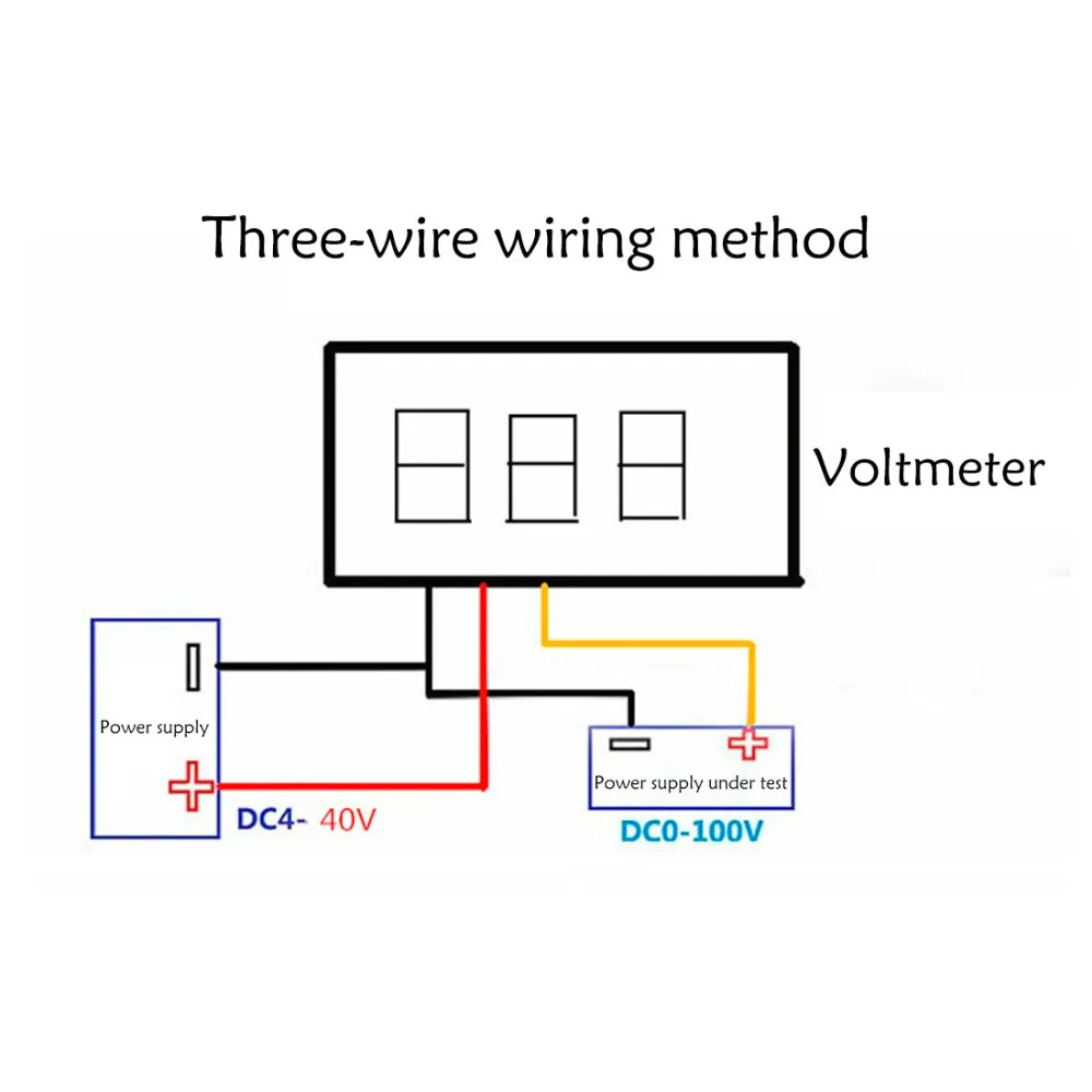 

Mini 0.36 inch DC 0-100V 3 Bits Digital Red LED Display Panel Voltage Meter Voltmeter Tester Three Lines