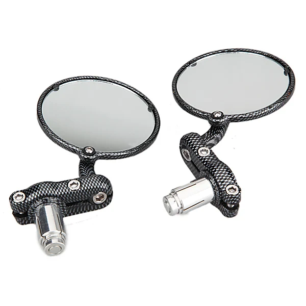 black-silver 2 шт. мотоцикл 7/8 ''Бар Конец боковые зеркала заднего вида для Honda Yamaha Harley Кафе Racer chrome/черный/серебристый - Цвет: black-silver