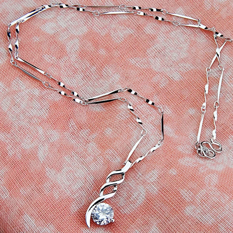 Подвески высококлассные 3 шт. 18 К белое золото P серебро кубический циркон модное