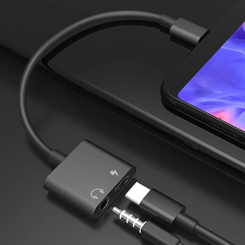 Адаптер зарядного устройства для Samsung Huawei Xiaomi Mi 9 Type C Jack AUX преобразователь