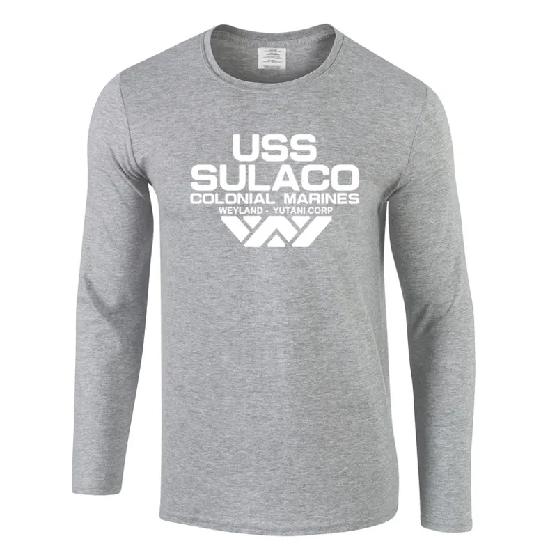 USS Sulaco Colonial Marines иностранцы мира с осенняя одежда футболка мужская длинным