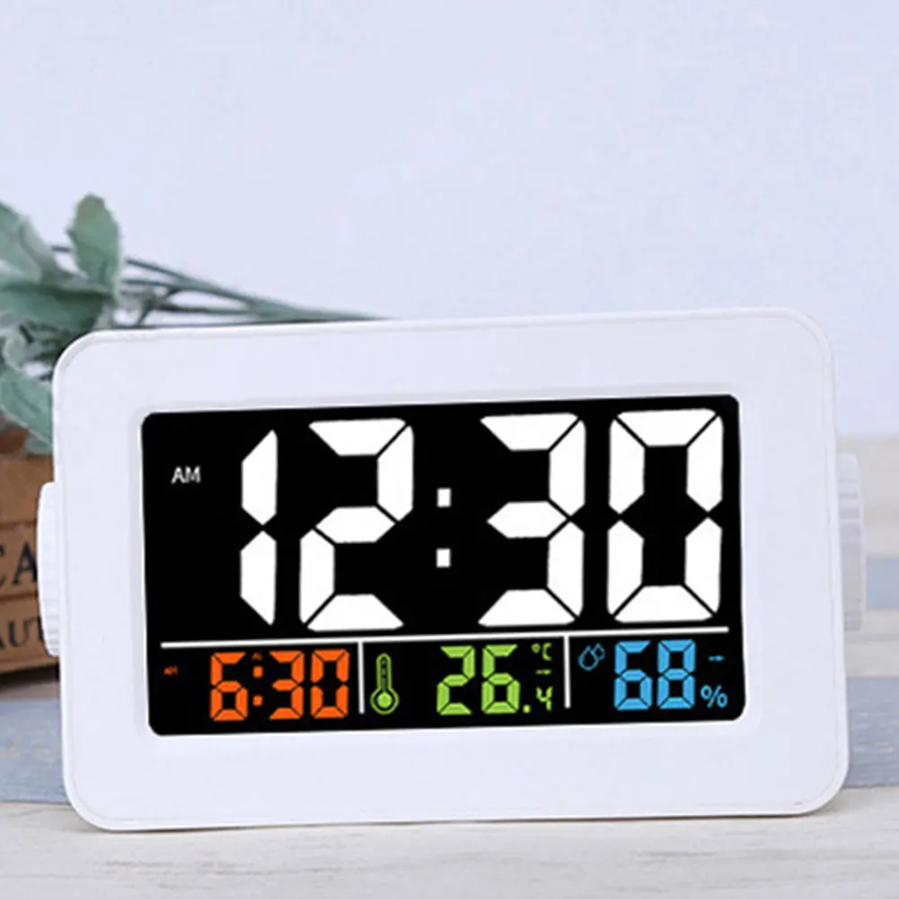 Электронный Цифровой температурный влажность Wake Up погода прикроватные USB