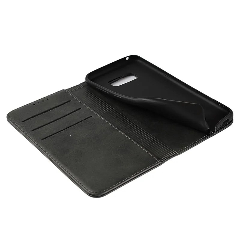 For Samsung Galaxy S8 PU Leather Magnetic Case Calf Grain Wallet case with Card Slots Anti-Knock shell for galaxys8 coque capa | Мобильные