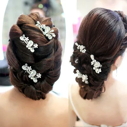 3 шт./лот ручной работы с жемчугом и стразами гребень расческа для волос Белый