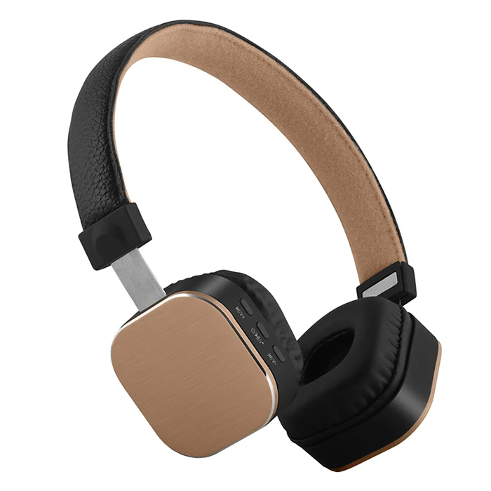 ZW16 bluetooth гарнитура регулятор громкости беспроводные наушники стерео Hifi бас на ухо наушники для телефона ПК - Цвет: Золотой