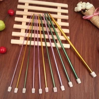 free shipping 27cm colorful aluminous afghan crochet hook 11pcs size 2 0 8 0mm for diy knitting hand crafts