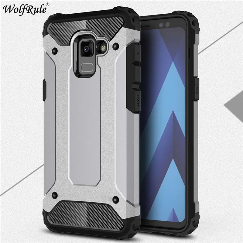 WolfRule чехол для телефона Samsung Galaxy A8 2018 противоударный силиконовый + пластиковый A530
