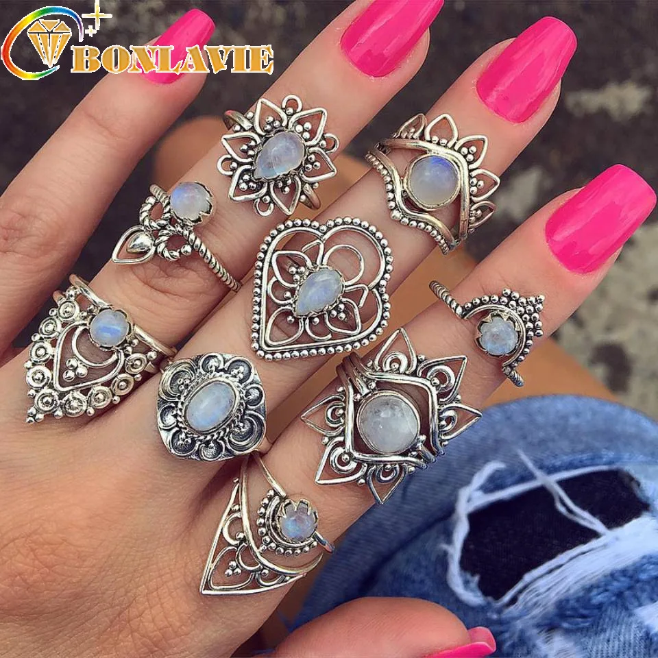 Лидер продаж 2018 кольцо на палец с опалом набор для женщин цветочной короной