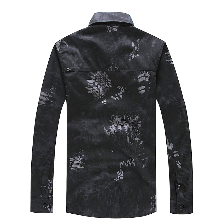 Мужская камуфляжная рубашка из полиэстера и хлопка тактическая уличная