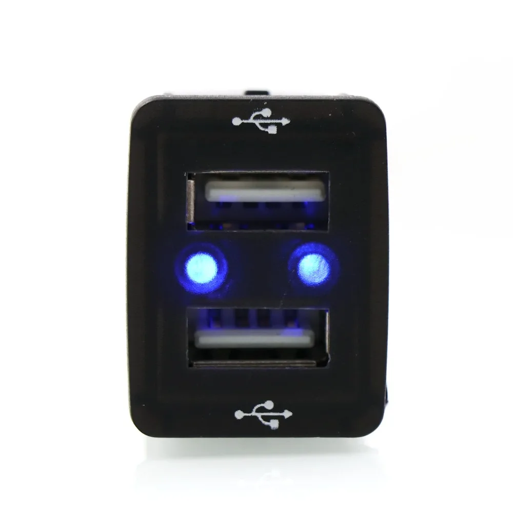2 шт. автомобильное зарядное устройство с USB портом для Nissan TIIDA Sylphy Lannia Teana Qashqai X trail
