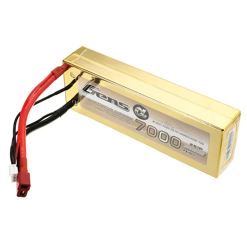 Высококачественная перезаряжаемая Lipo батарея Gens Ace 7 4 В 7000 мА/ч 50C 2S мм разъем типа
