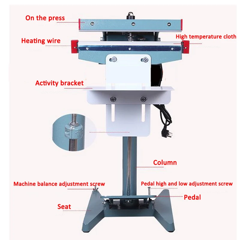 Педаль импульсный уплотнитель машина для термозапечатывания полиэтиленовый