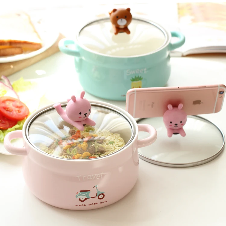 Креативная Kawaii большая лапша быстрого приготовления Ланч бокс с вилкой