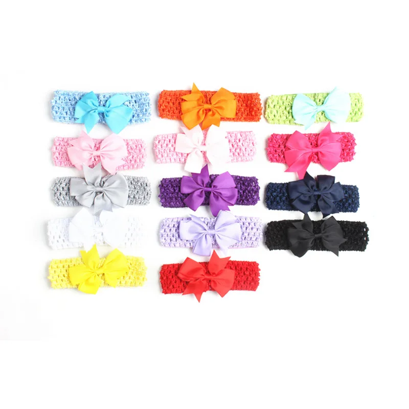 Эластичная Повязка на голову для девочек широкая Детская повязка бант Детские