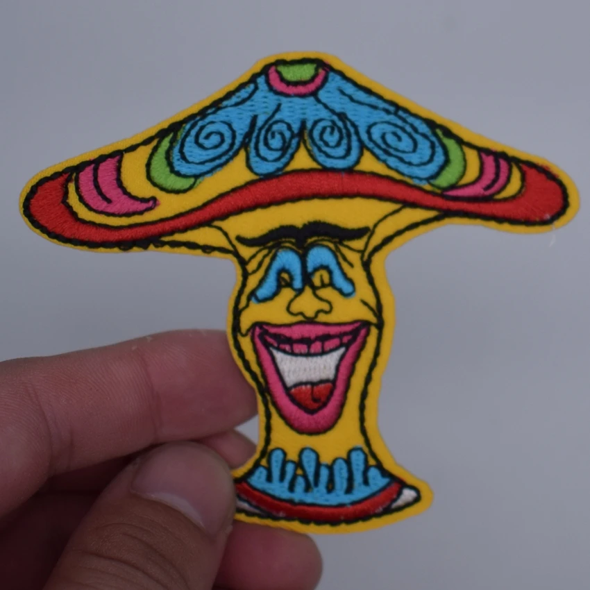 1 шт. нашивки с радужным грибом вышитыми нашивками и аппликацией наклейки для