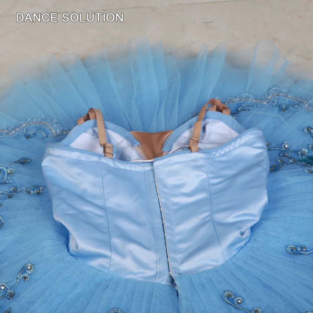 B19018 бледно-синий лиф из спандекса Профессиональный Балетная пачка для детей и