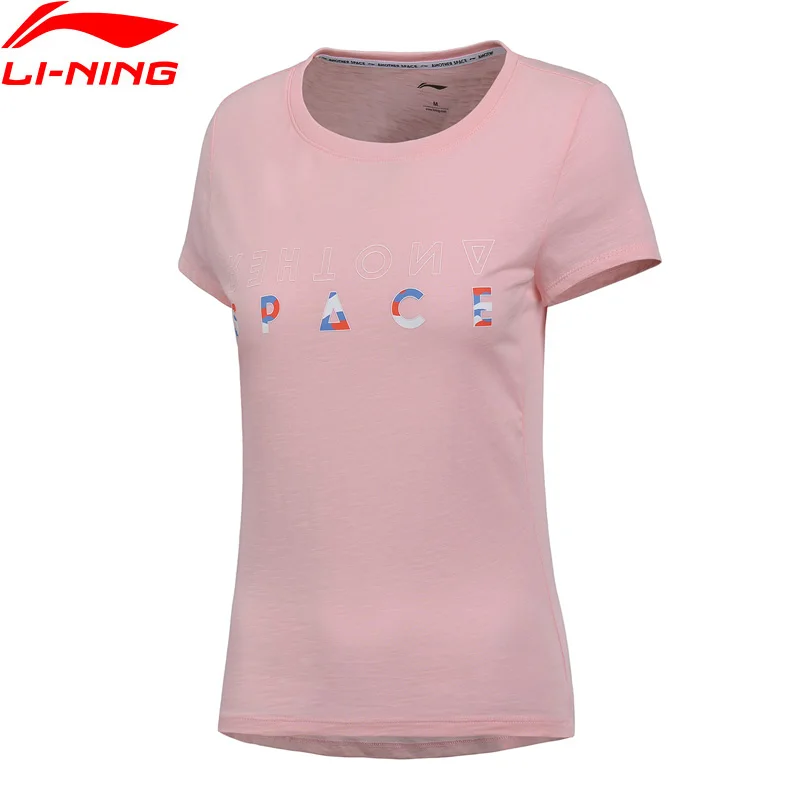 Женская спортивная футболка Li-Ning удобная дышащая из 100% хлопка с подкладкой li ning