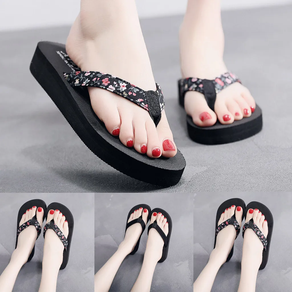 Женские летние сандалии пляжные шлепанцы на плоской подошве Zapatos Mujer лето 2019 |