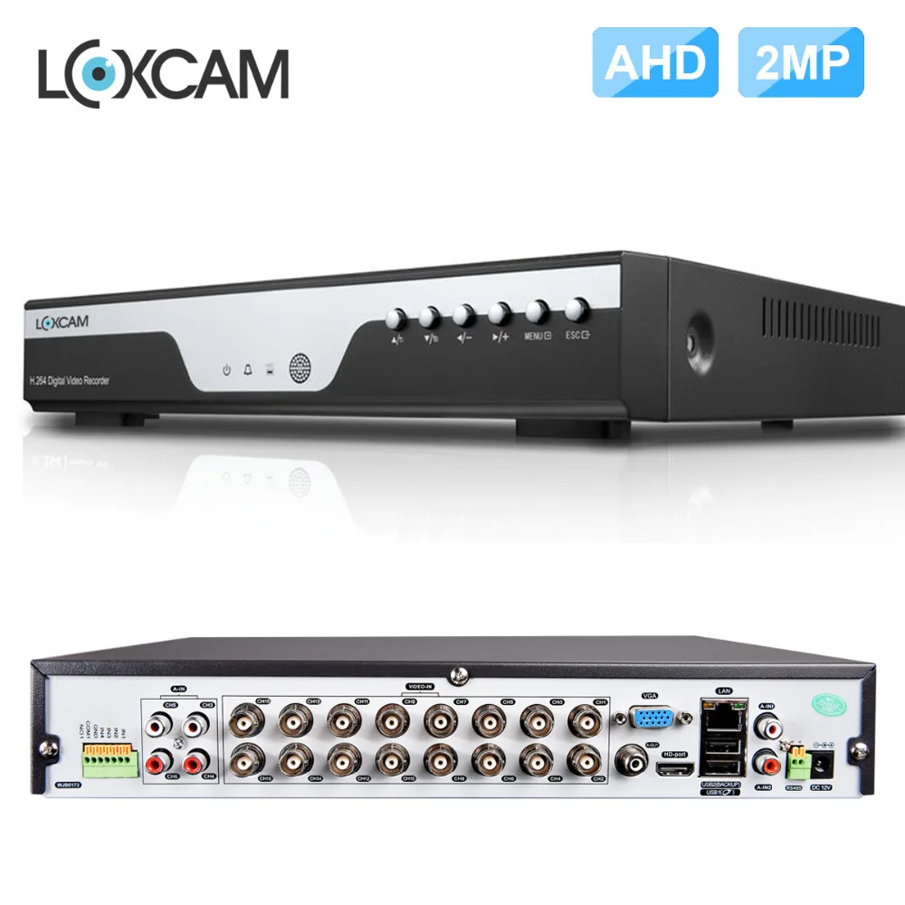 LOXCAM CCTV AHD 16CH Full HD 1080P H DVR NVR TVI CVI 6 в 1 Гибридный видео регистратор наблюдения Onvif P2P|dvr
