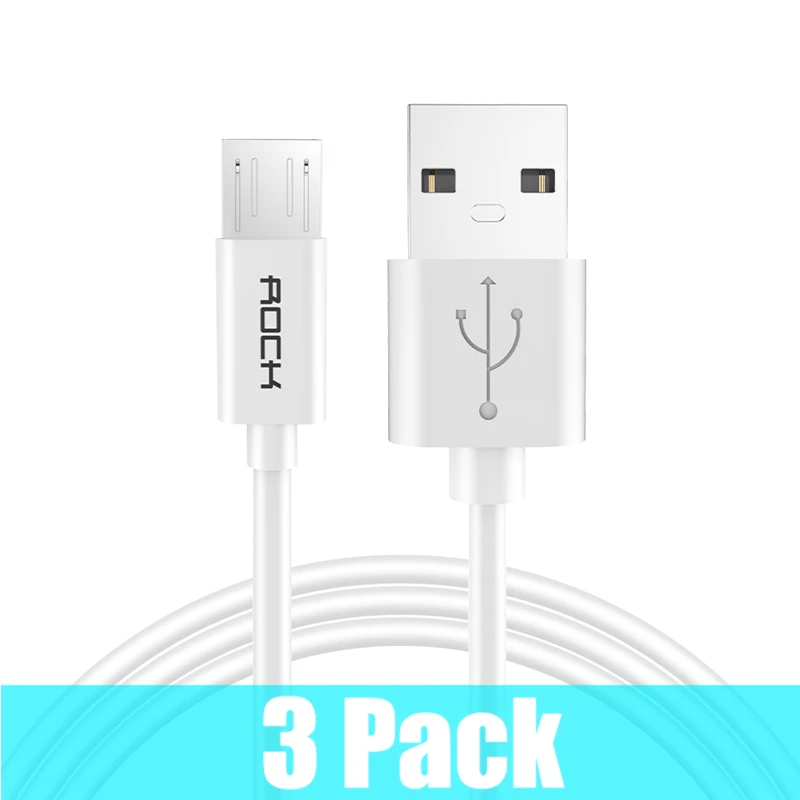 3 шт./лот 2 м Micro USB кабель 2.4A Быстрая зарядка для samsung Xiaomi провод кабель для передачи данных для Galaxy S5 S6 S7 зарядное устройство Шнур Microusb - Цвет: 3 Pack White