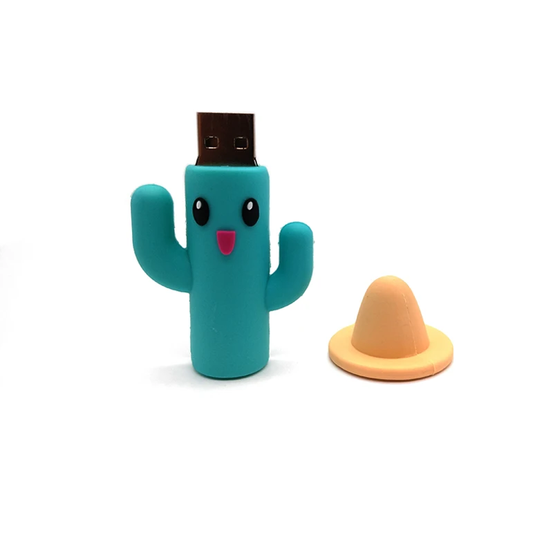 cactus USB флеш-накопитель с изображением кактуса, 4 ГБ, 8 ГБ, 16 ГБ, 32 ГБ, 64 ГБ, милая карта памяти, мини-компьютер, подарок, флешка, usb - Цвет: cactus
