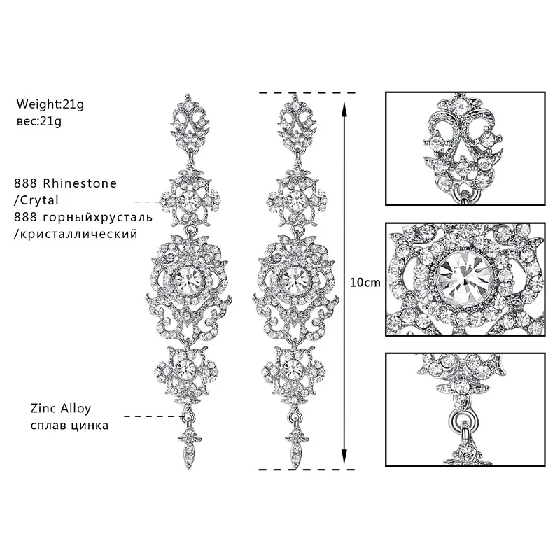 Mecresh Свадебные Ювелирные наборы золотого цвета с кристаллами цветочным узором
