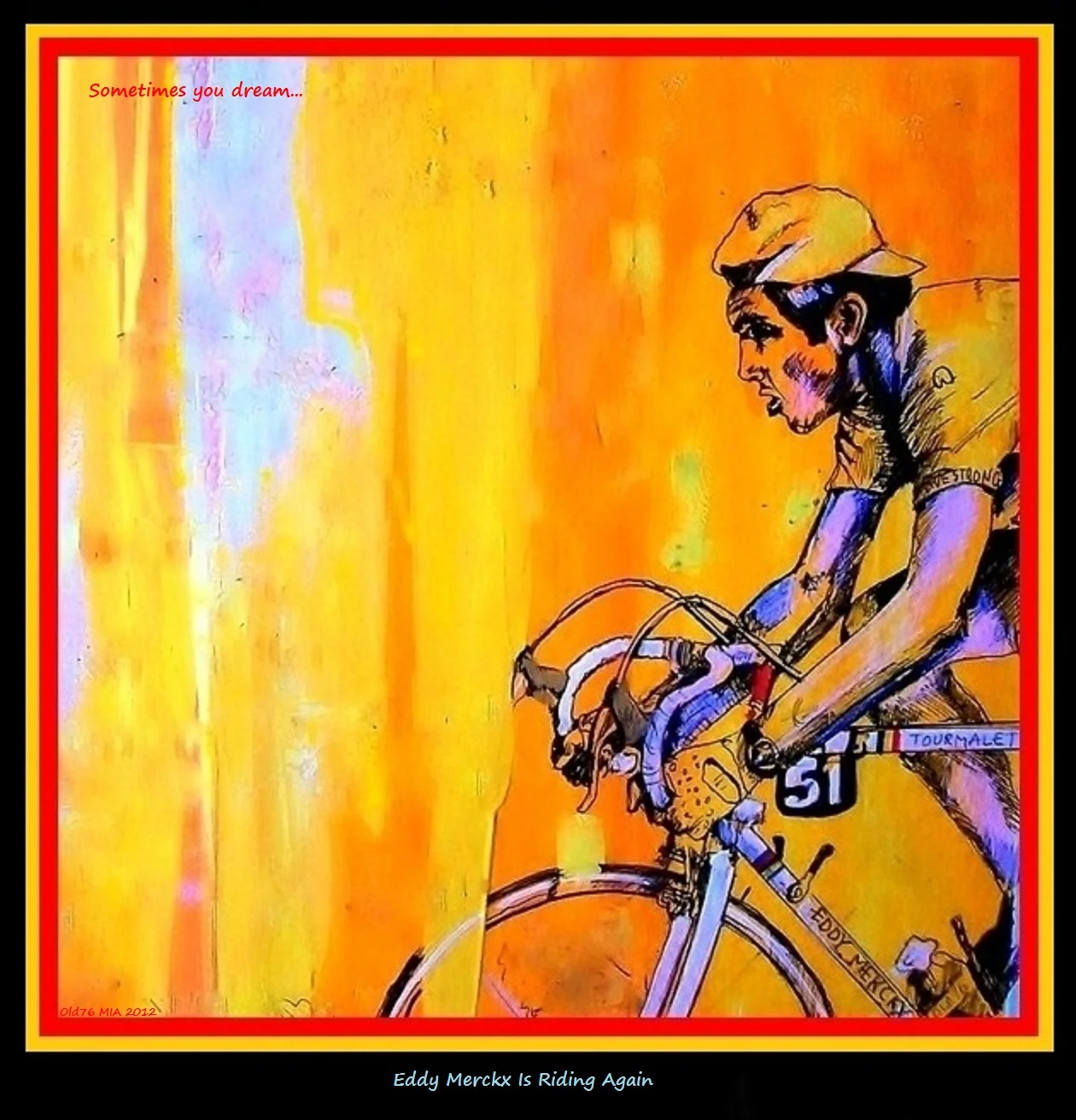Плакат для езды на велосипеде фото 1970 Eddy Merckx Leicester классические картины холсте