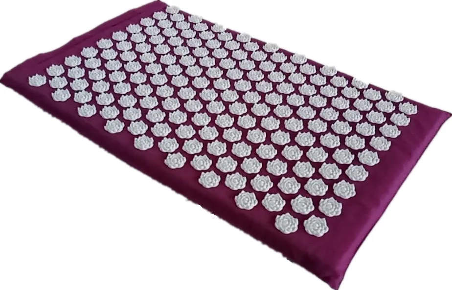 purple mat only Массажер(Appro.62*38 см) наборы акупунктурных подушек снимают стресс в спине Боль акупрессур мат/подушка Массажный коврик Лотос Спайк коврик - Цвет: purple mat only