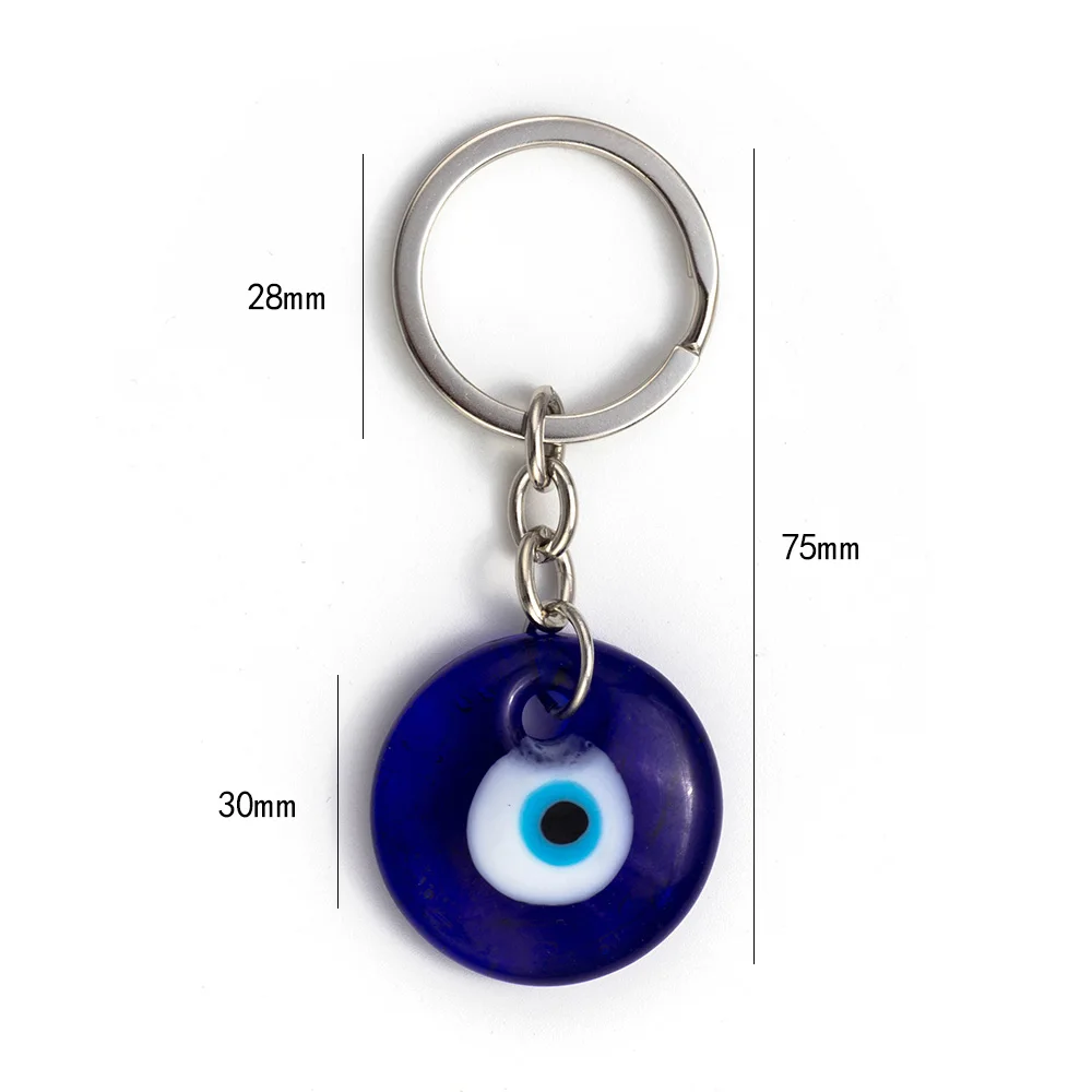 glass Lucky Eye ХАМСА брелок в виде руки синий злой брелок для ключей в форме глаза животное Омар сумка автомобильный брелок кольцо для мужчин женщин ювелирные изделия EY157140 - Цвет: glass