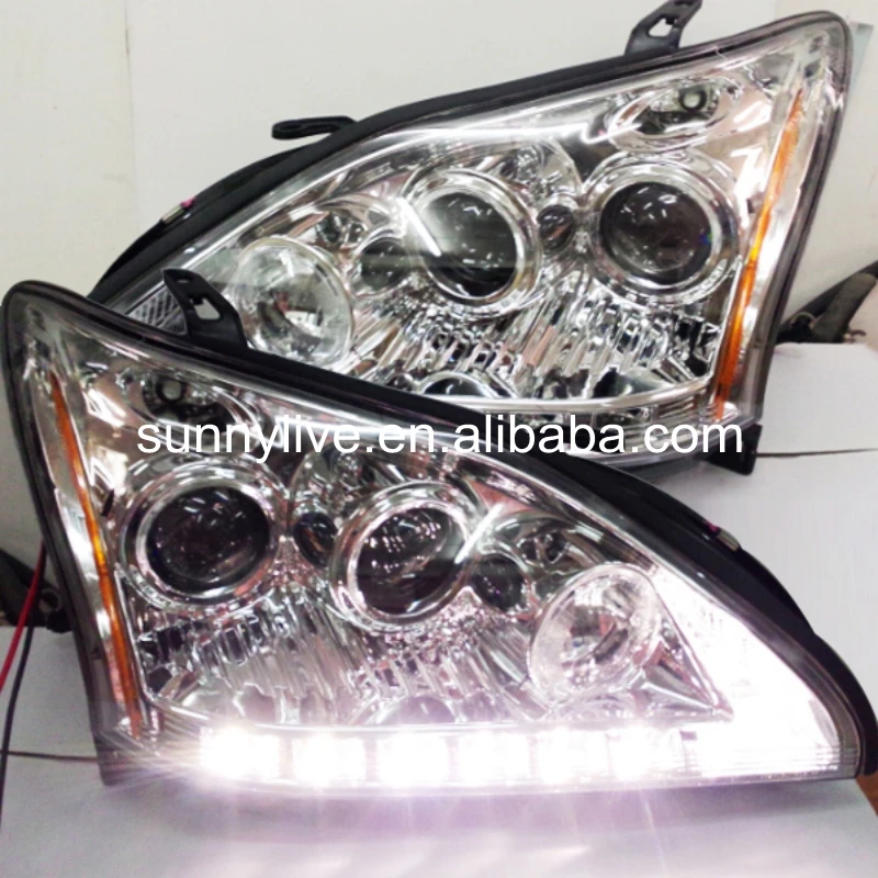 Налобный фонарь для TY Herrier Kluger Lexus RX330 RX300 R350 хромированный корпус желтый