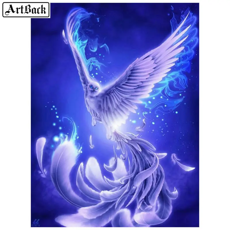 5d diy алмазная живопись Феникс фиолетовый узор полный квадратный/круглый