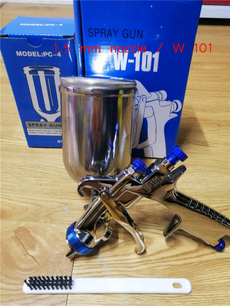 W-101 пистолет-распылитель 134G w101 HVLP ручной Краски пистолет тяжести 1,0/1,3/1,5/1,8 мм мебель покрытия автомобиля Краски ing лиссон - Цвет: 1.5 mm nozzle