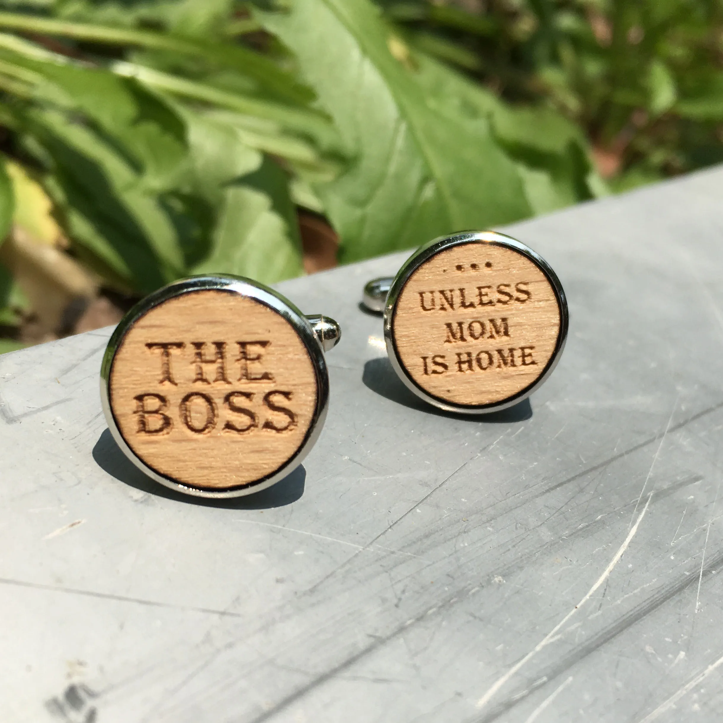 Босс если мама/мама не дома деревянные манжеты подарок на день отцов X 5 пар|cuff